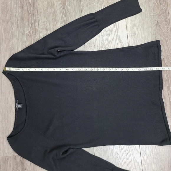 Jacob Black Fine Knit Wide Neck Top Medium - Picture 14 of 16